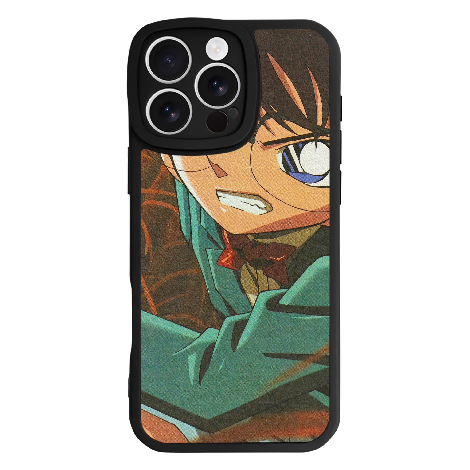 （画像用） 名探偵コナン Detective Conan 【iPhone 16シリーズ対応】シリコンスマホケース（レザー調） 材質：シリコン